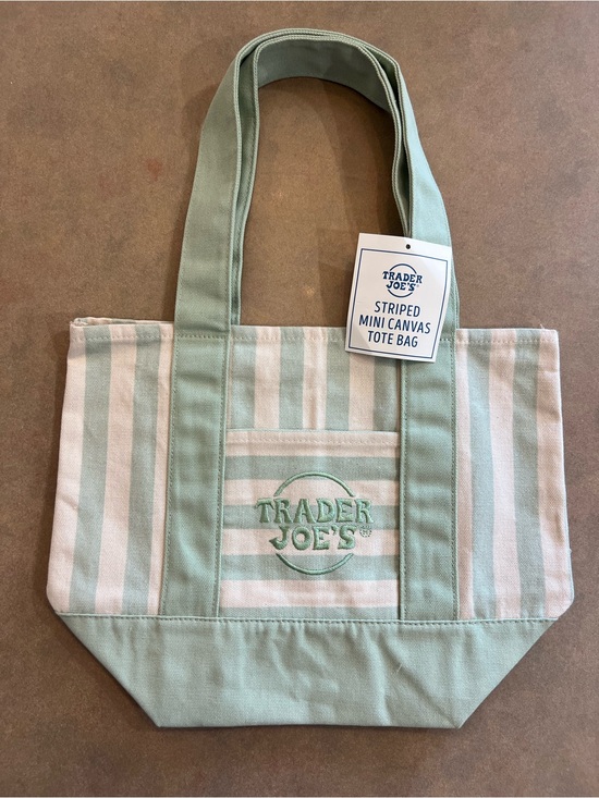 Trader Joe'S Handbags - 💚 NWT Trader Joe’s Striped Mini Tote in Green